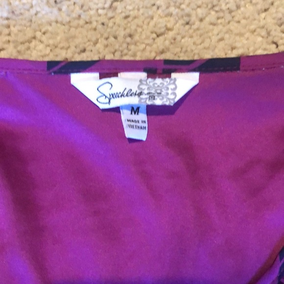 Speckles long sleeve dress with tie size medium - Picture 4 of 5